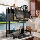 Organizador de Cozinha Multifuncional em Aço Inoxidável + BRINDE: Kit de Utensílios